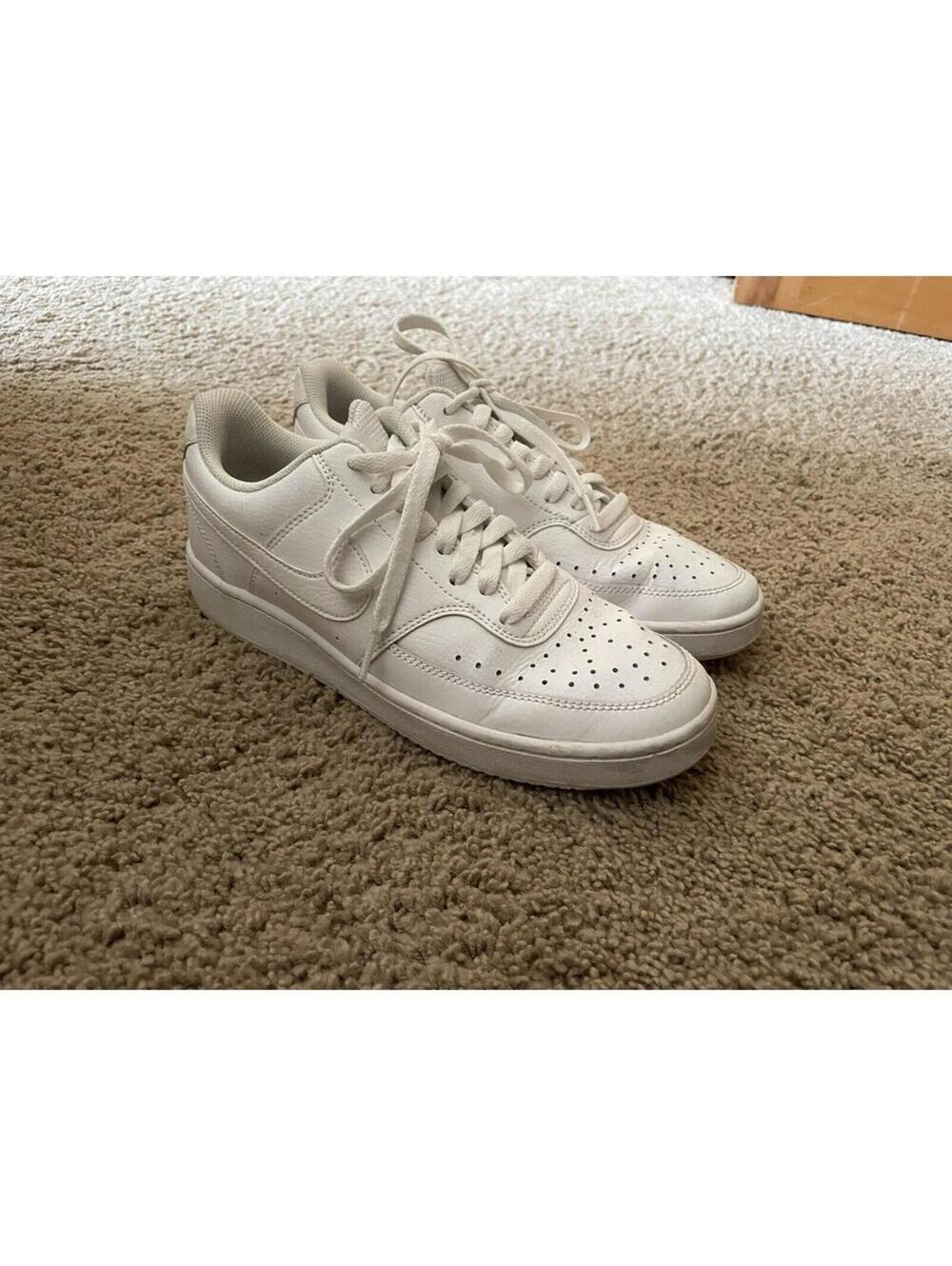 Nike COURT VISION LOW men's All White CD5434-100 Sneakers Shoes 8.5